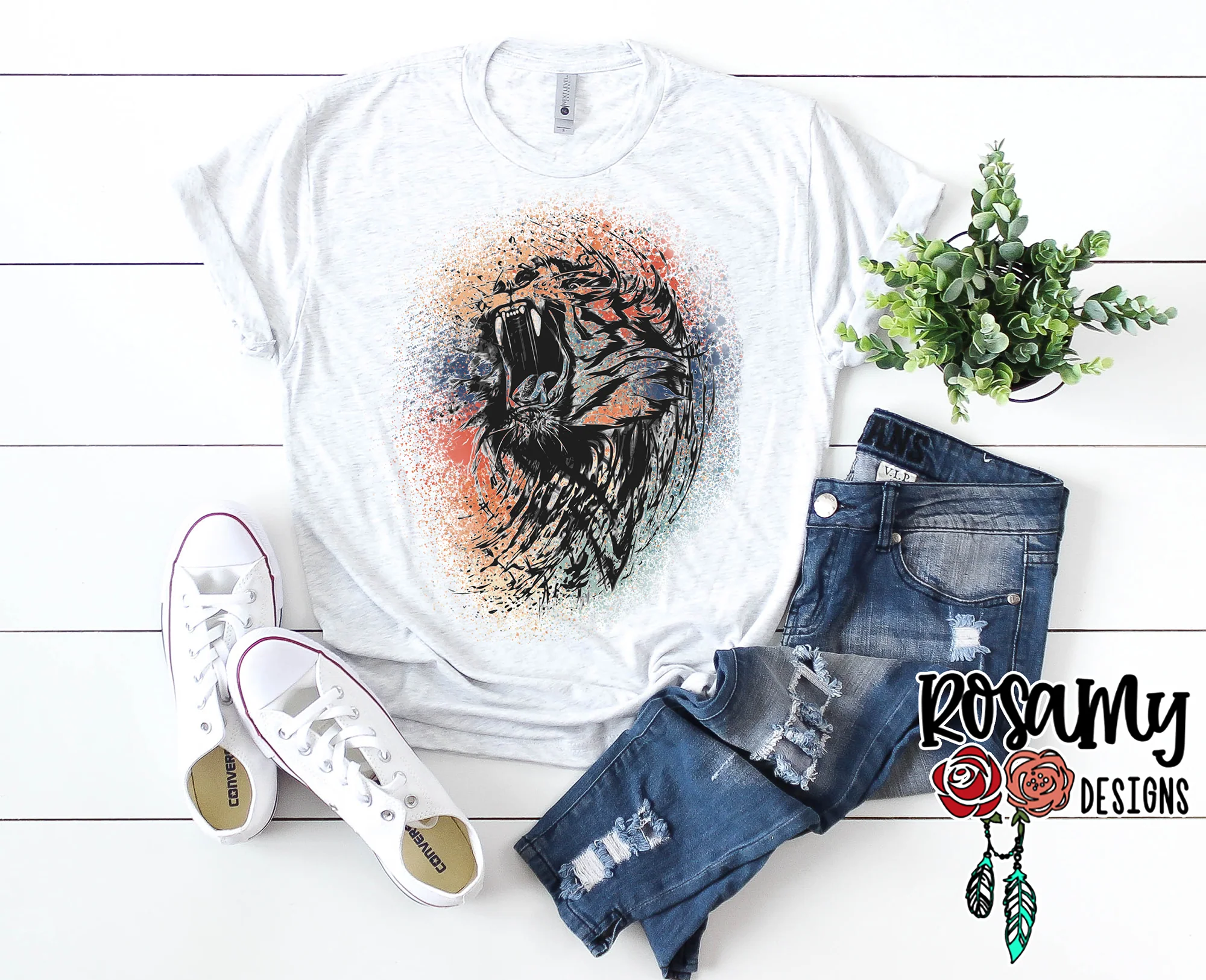 Tiger Splatter - Digital Download / Sublimation Design - Image 3