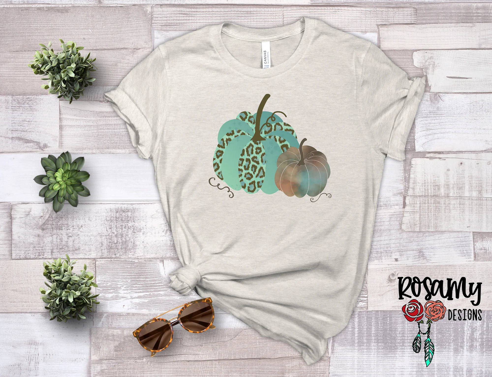 Turquoise Pumpkins - Digital Download / Sublimation Design - Image 3